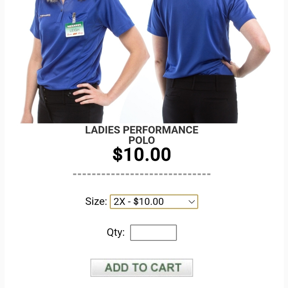 Menards Uniform